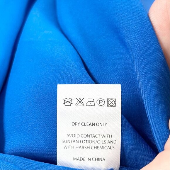 NWT Saloni Tamara Ruffle Metallic Pinstripe Maxi - Picture 11 of 13